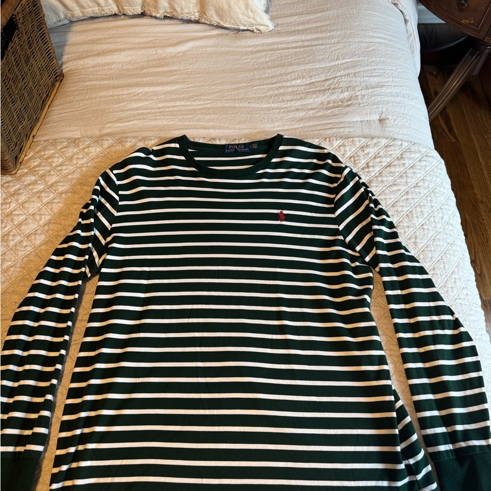 Polo by Ralph Lauren Green Striped Men's Shirt
